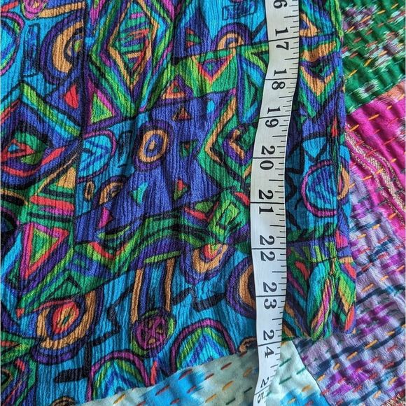 Flowy multicolored rayon shorts M - Picture 5 of 9